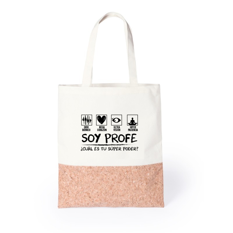 Bolsa Tela Soy Profe corcho