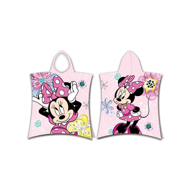 Minnie Poncho toallarosa lazo