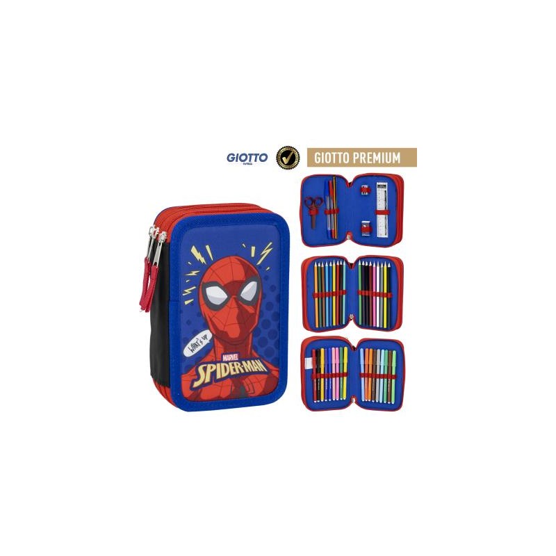 Spiderman plumier triple rayo