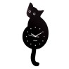 Reloj pared gato negro