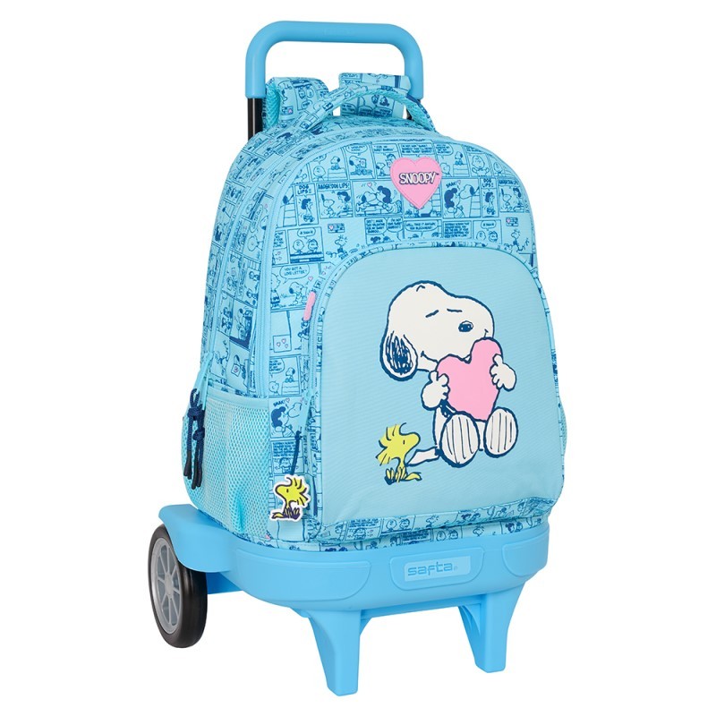 Snoopy Mochilas carro evolution love azul